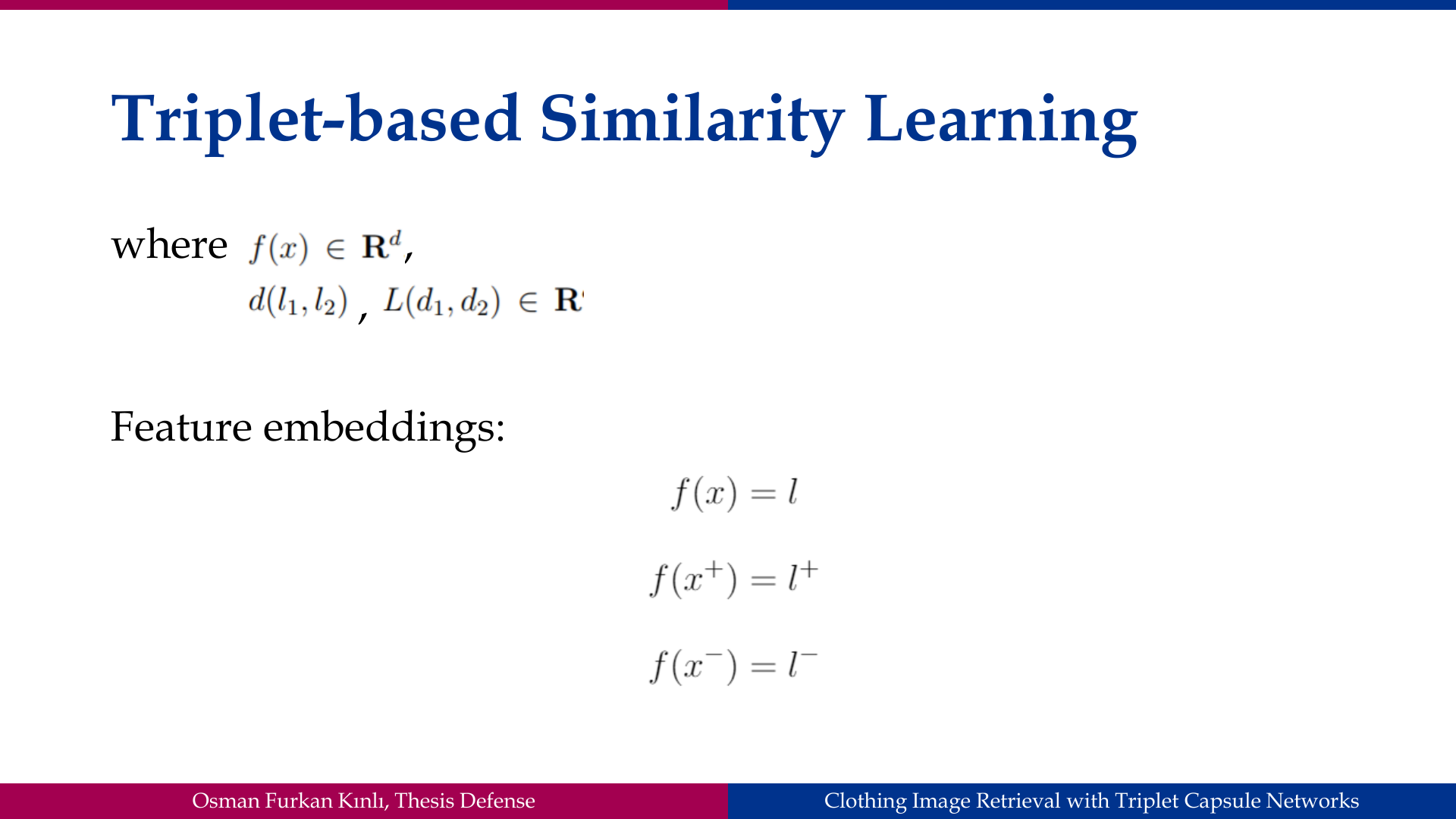 Slide 14: Triplet-based Similarity Learning