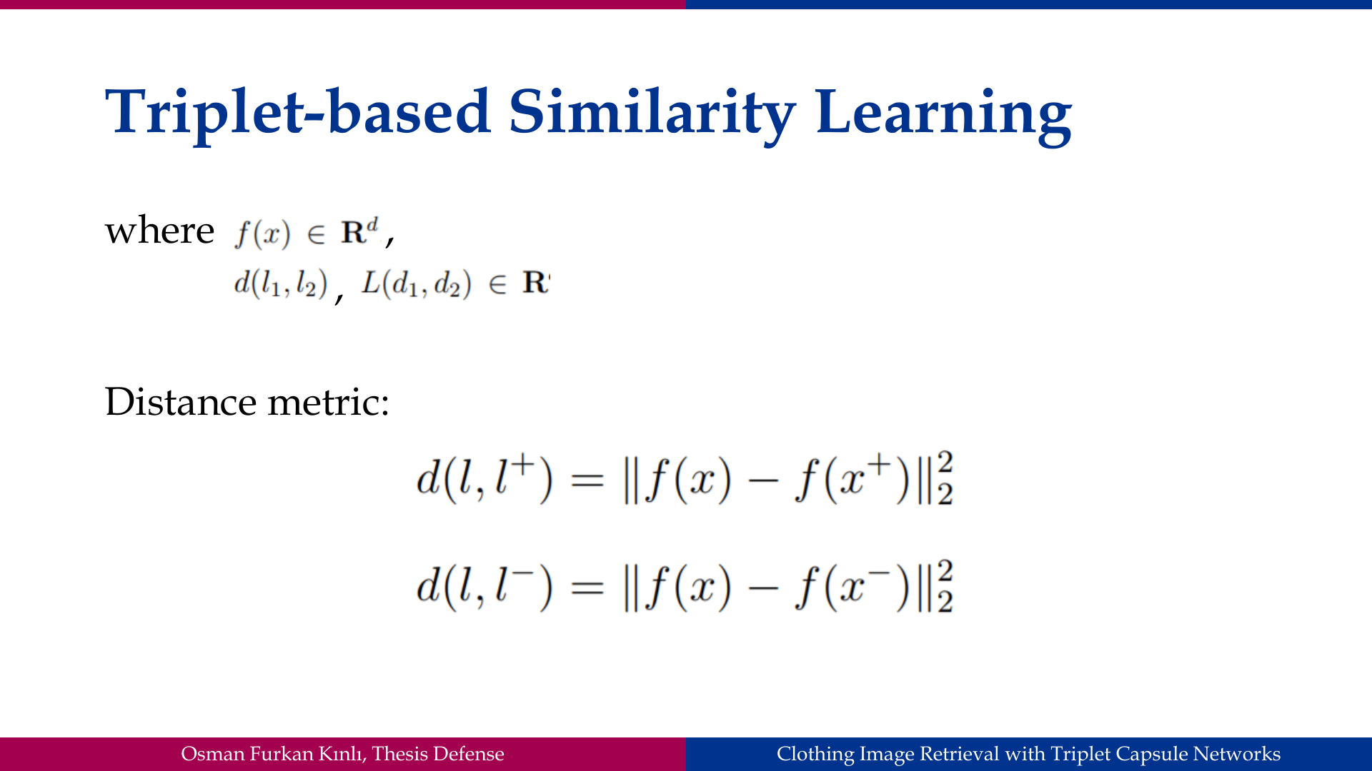 Slide 15: Triplet-based Similarity Learning