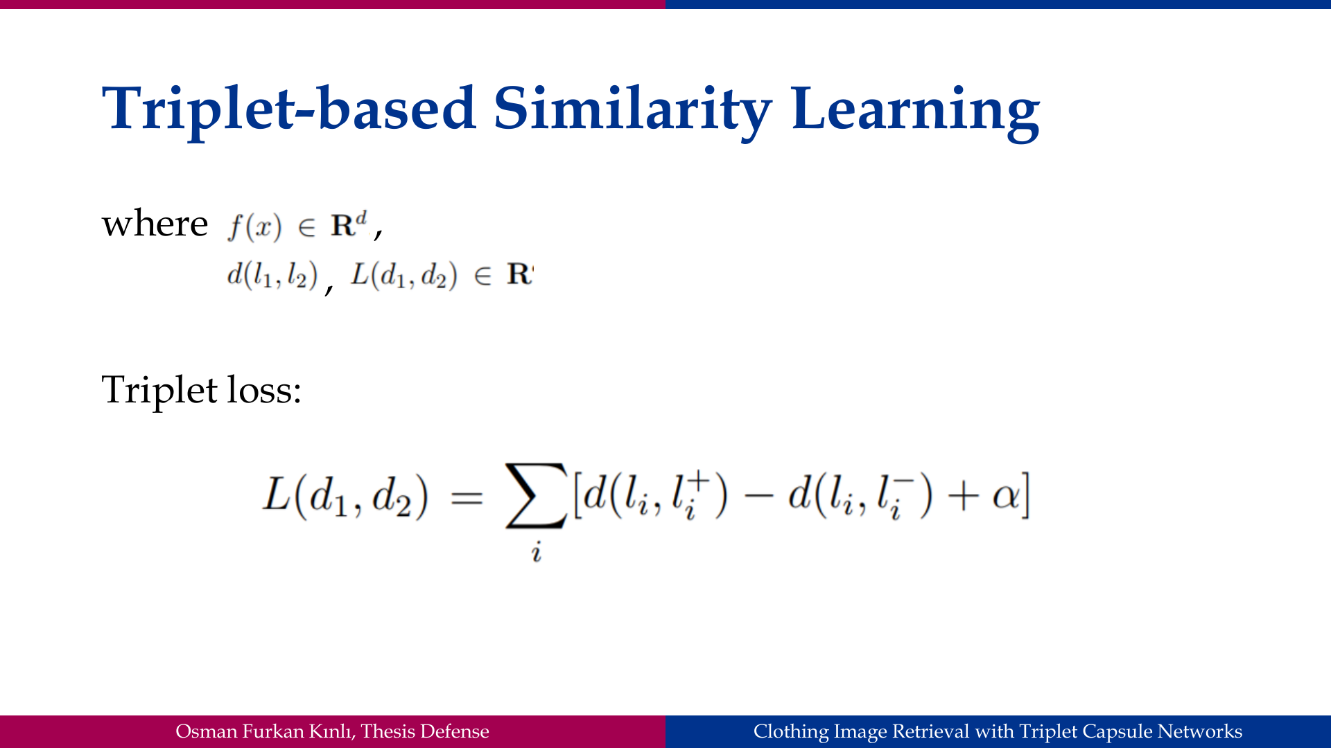 Slide 17: Triplet-based Similarity Learning