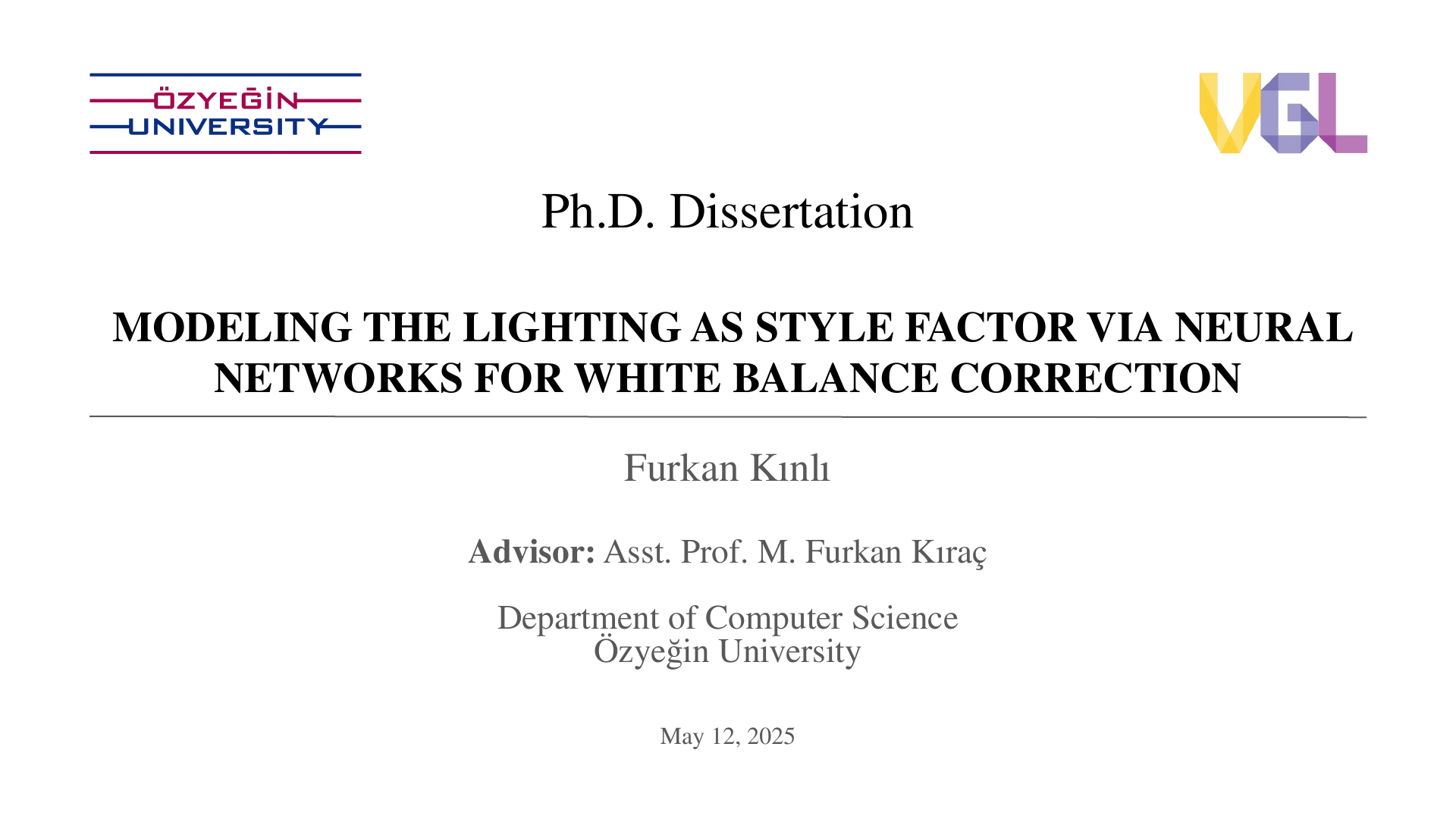 Slide 1: Ph.D. Dissertation