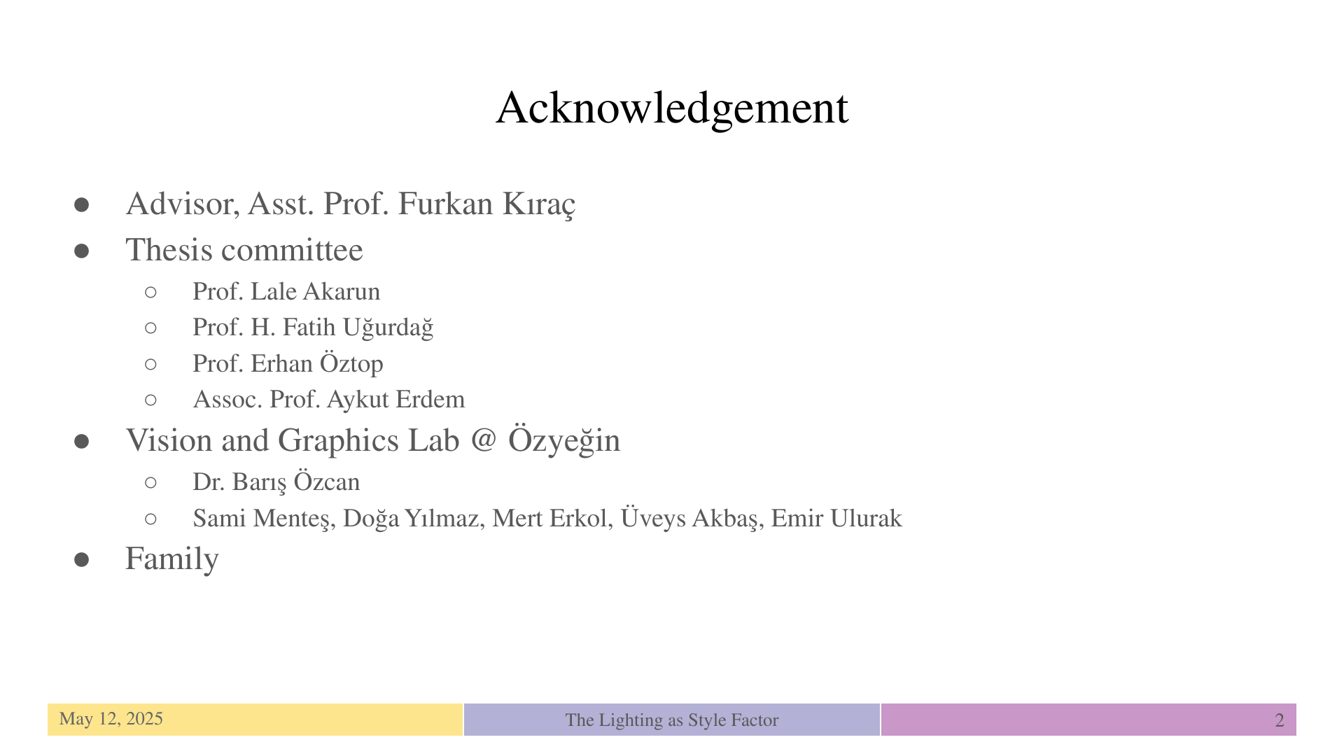 Slide 2: Acknowledgement