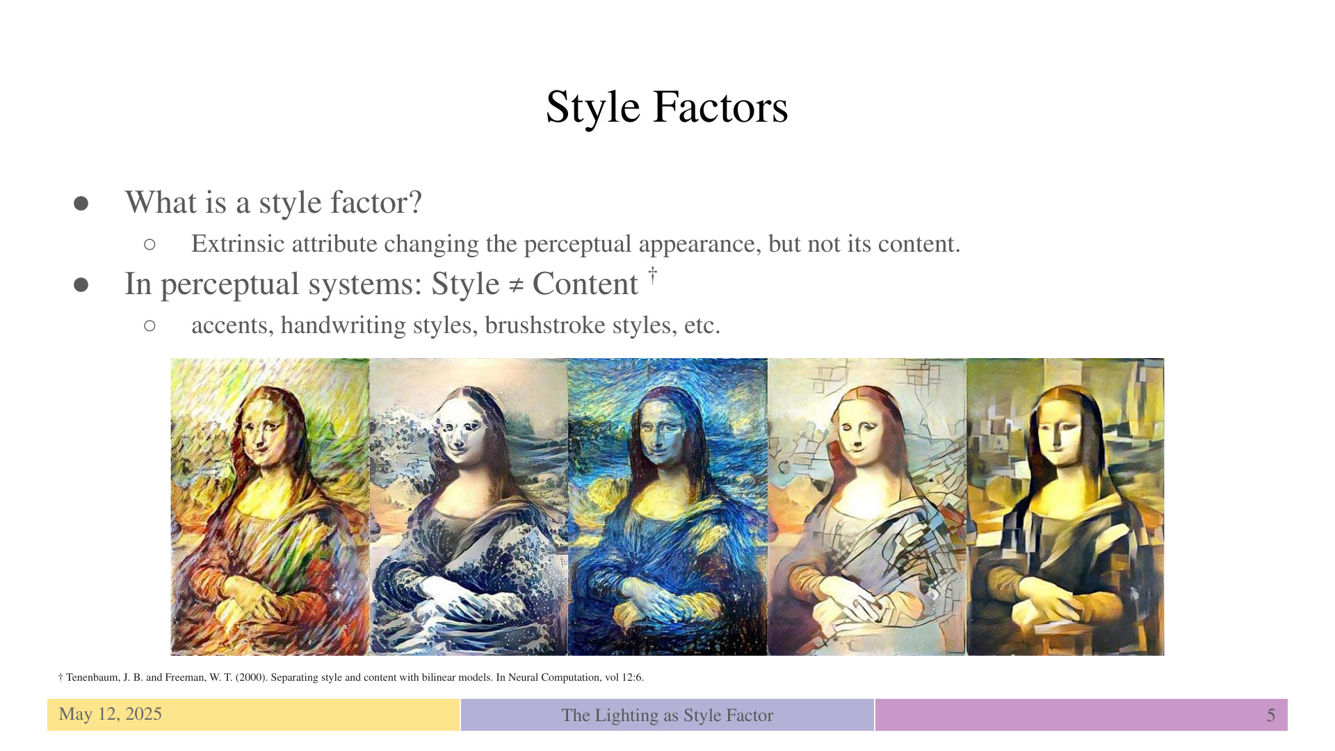 Slide 5: Style Factors