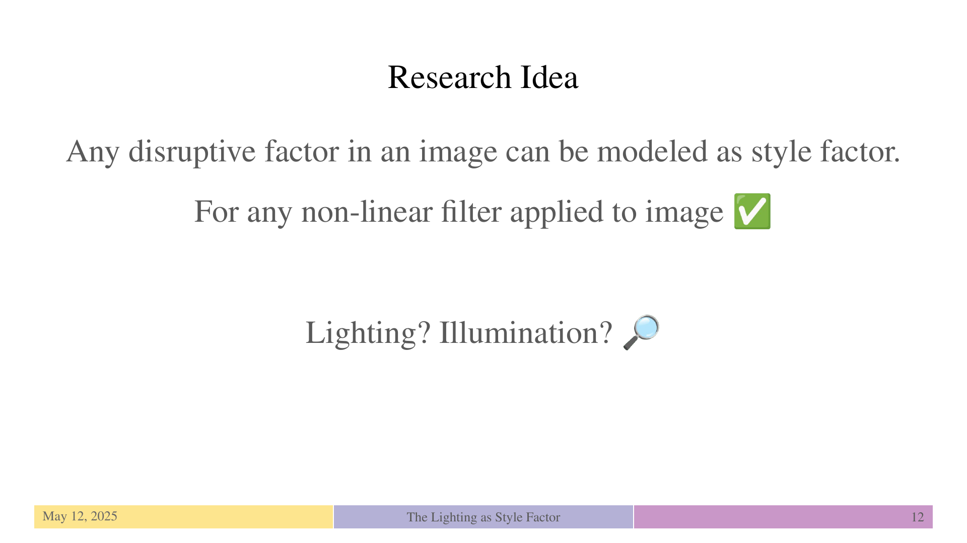 Slide 12: Research Idea