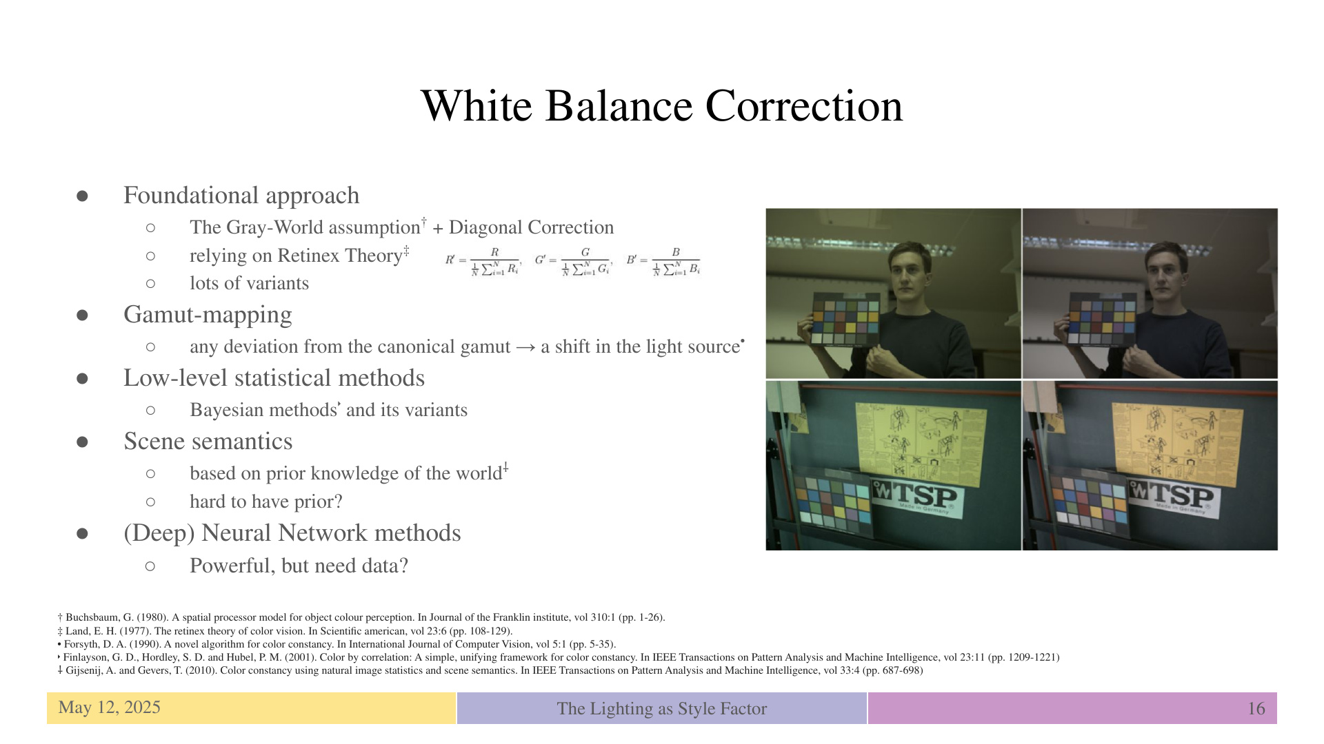 Slide 16: White Balance Correction