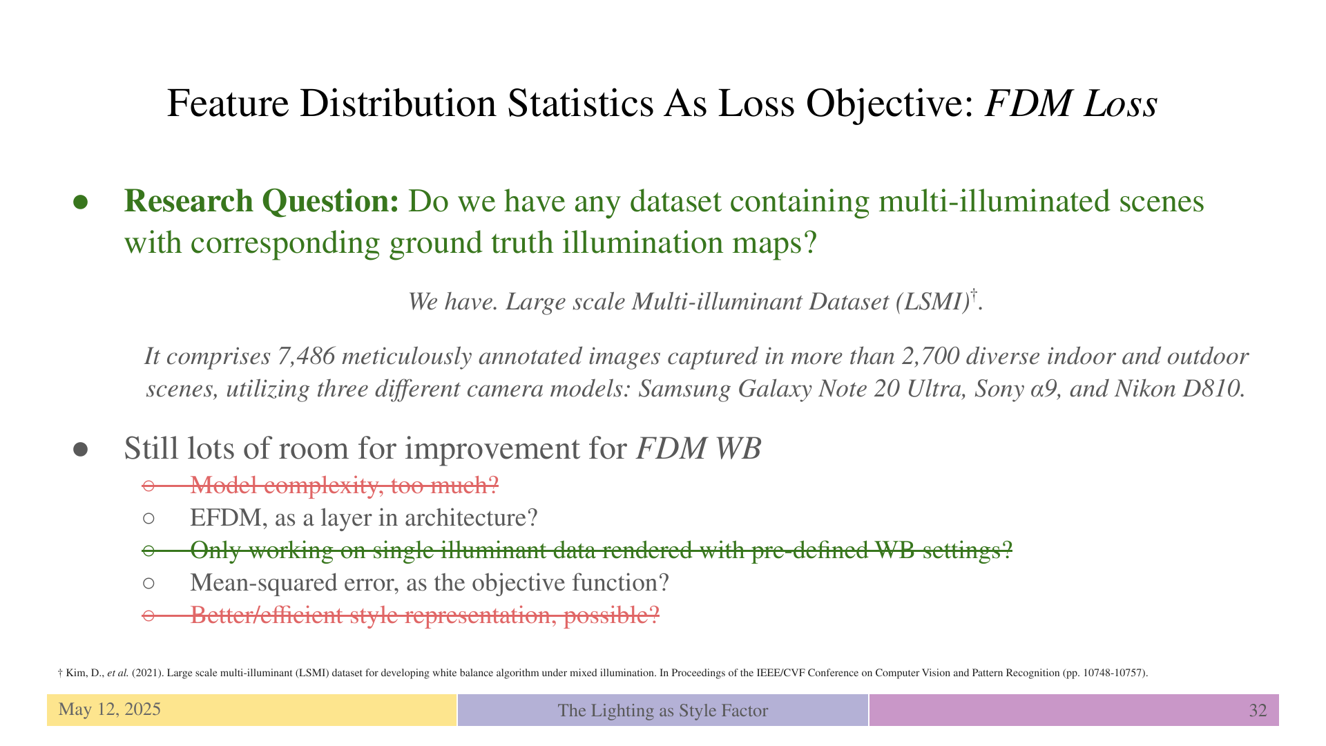 Slide 32: Feature Distribution Statistics As Loss Objective: FDM Loss